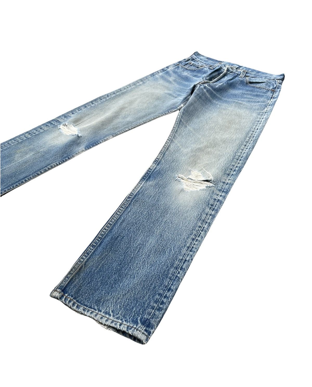 Levi's Vintage Levi’s 501 e 1985 Aging Stone Wash Distressed Size US 28 / EU 44 - 2 Thumbnail