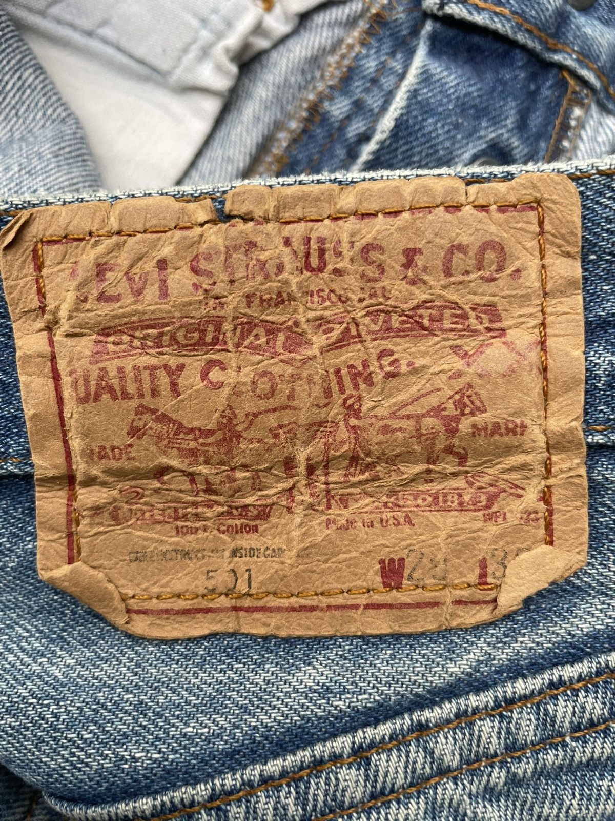 Levi's Vintage Levi’s 501 e 1985 Aging Stone Wash Distressed Size US 28 / EU 44 - 15 Thumbnail