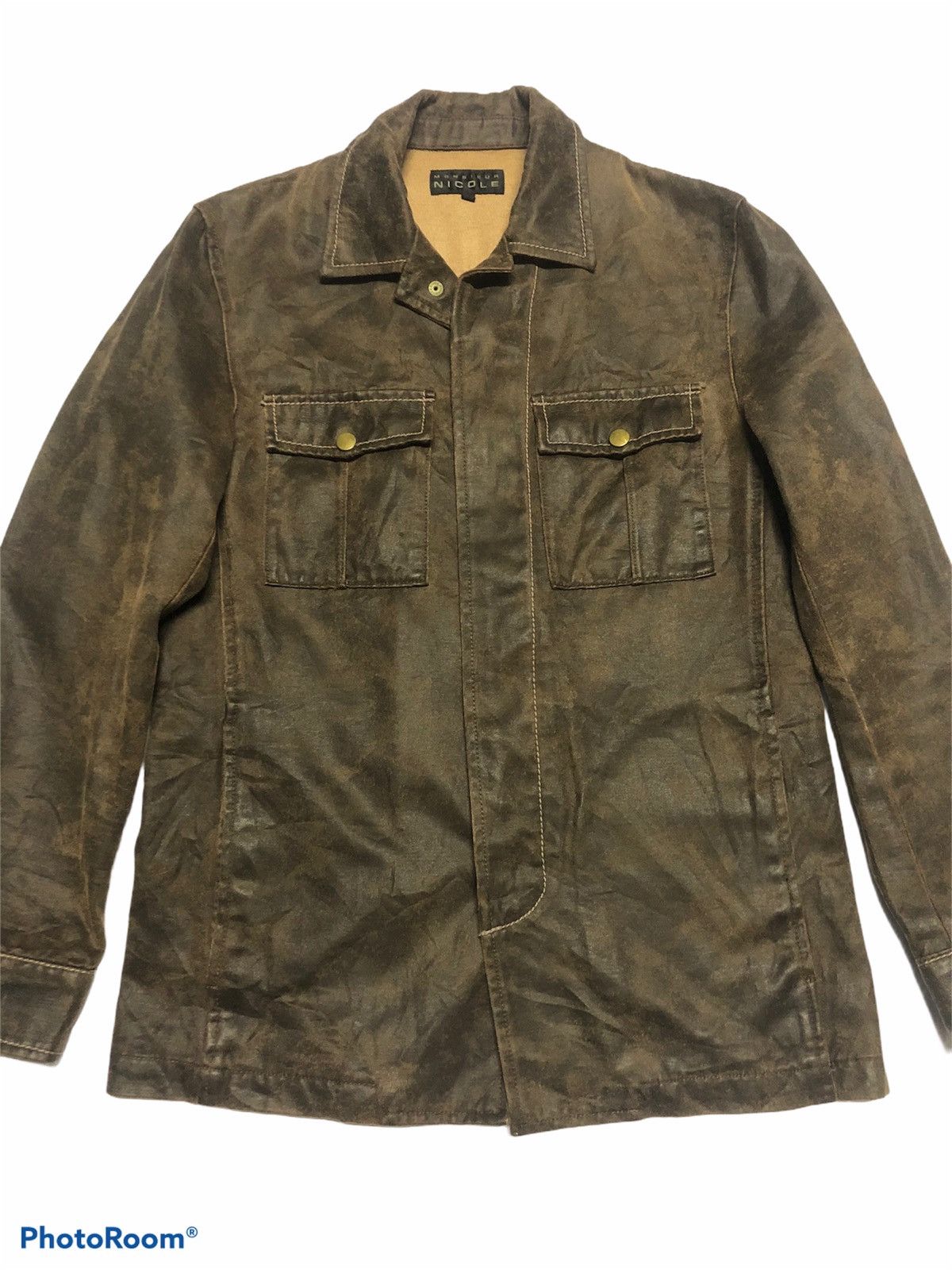 Nicole Club Nice Leather Suede Shirt Tactical Pockets Size US M / EU 48-50 / 2 - 3 Thumbnail