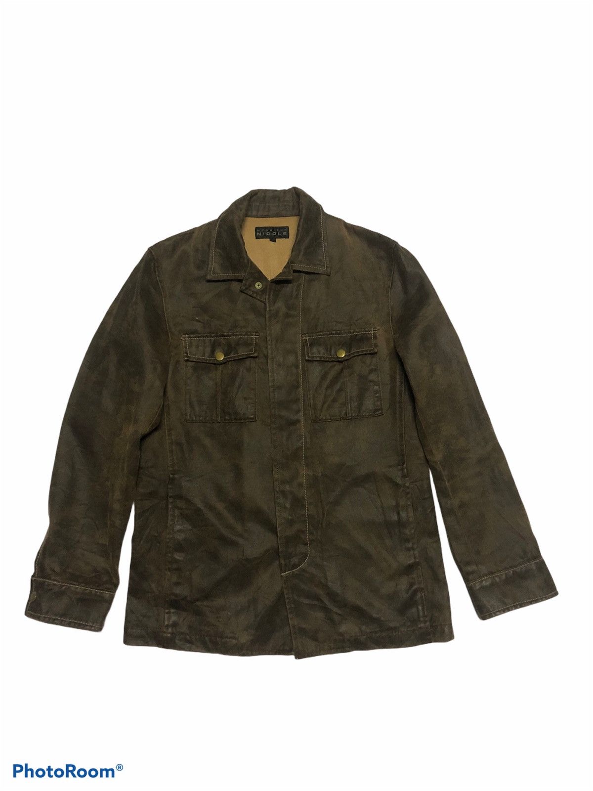 Nicole Club Nice Leather Suede Shirt Tactical Pockets Size US M / EU 48-50 / 2 - 1 Thumbnail