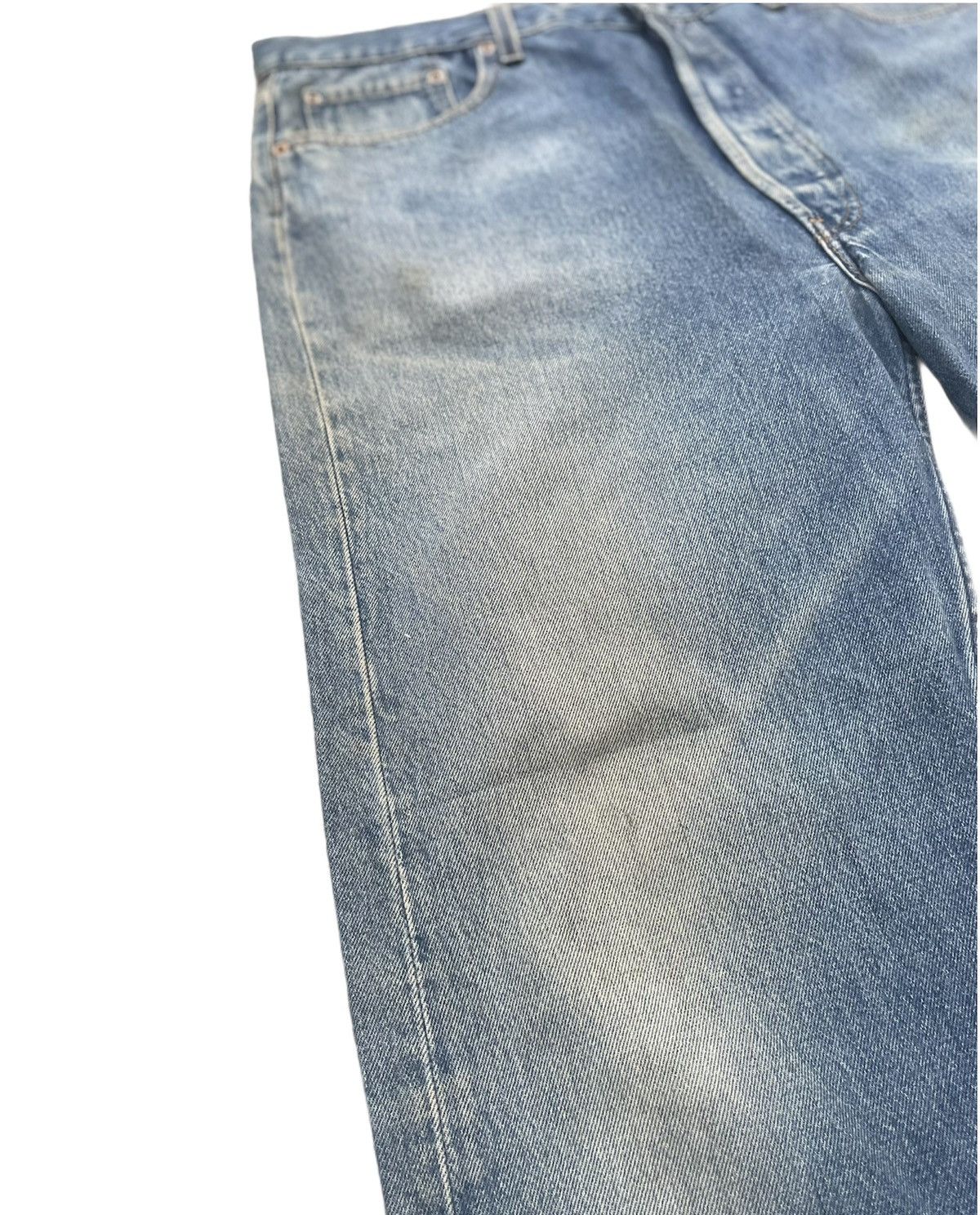 Levi's Vintage Levis 501 Single R 1995 USA Aging Faded Wash Denim Size US 39 - 4 Thumbnail