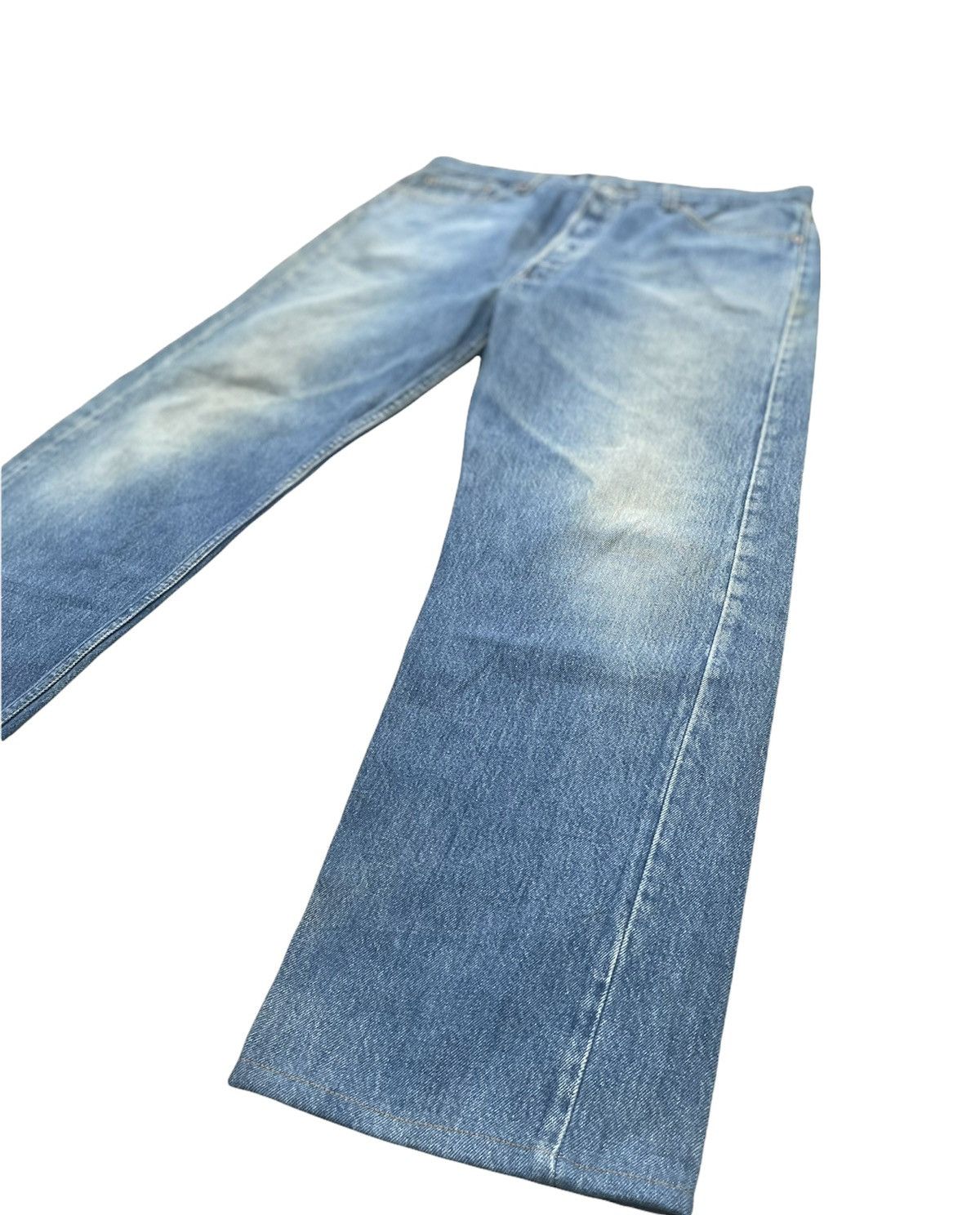 Levi's Vintage Levis 501 Single R 1995 USA Aging Faded Wash Denim Size US 39 - 2 Thumbnail