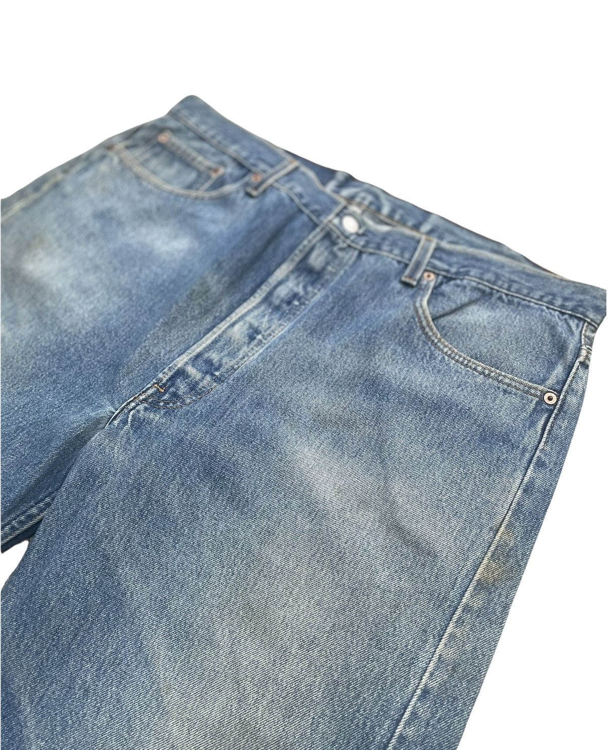 Levi's Vintage Levis 501 Single R 1995 USA Aging Faded Wash Denim Size US 39 - 5 Thumbnail