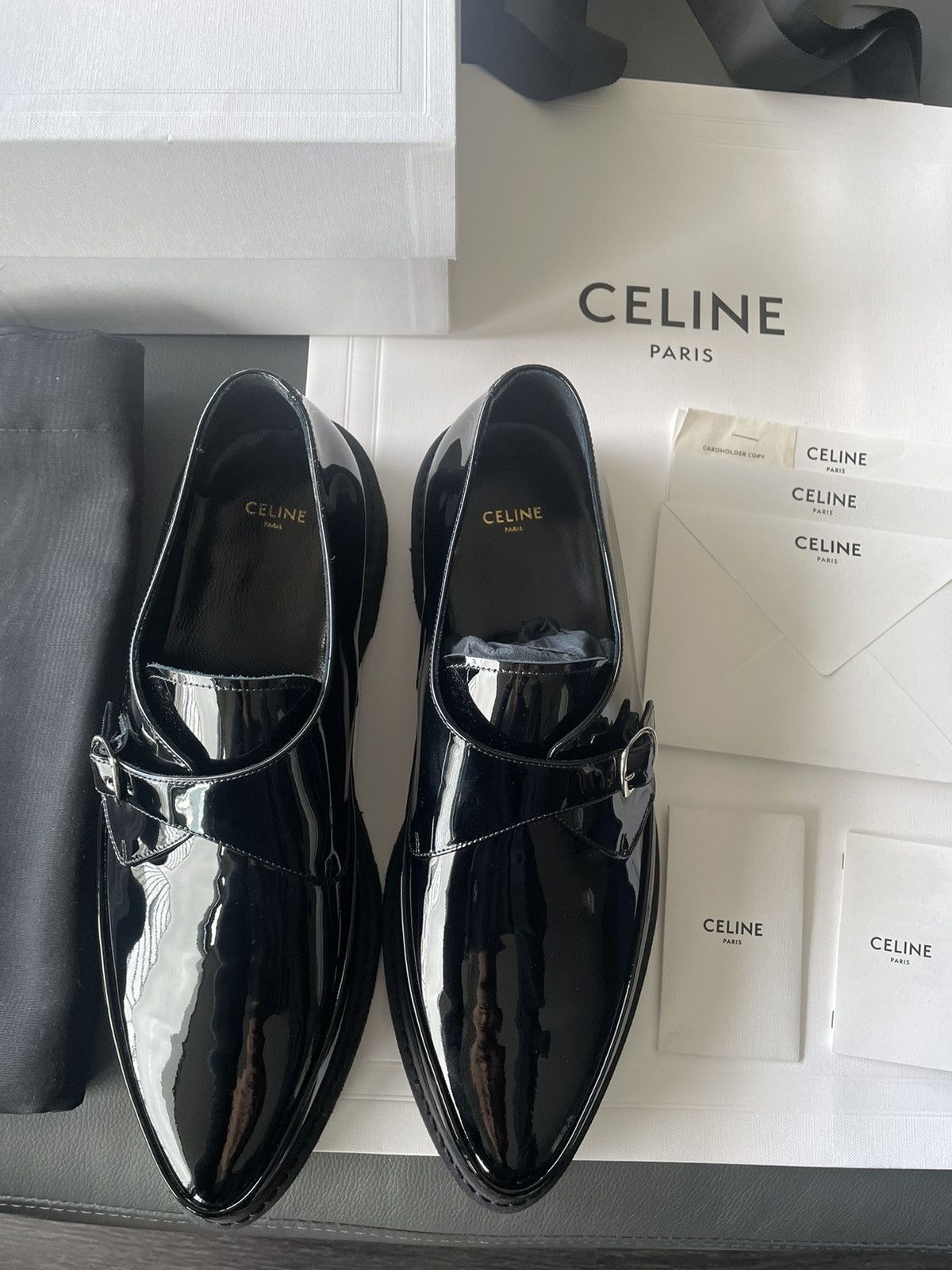 Celine × Hedi Slimane Rare Brand New Hedi Super Runway Creeper Leather Loafer Size US 11 / EU 44 - 9 Thumbnail