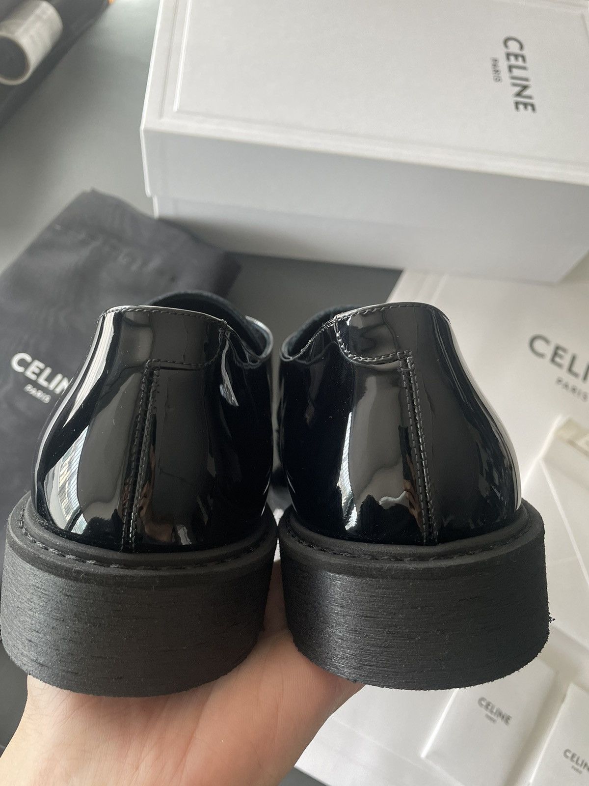 Celine × Hedi Slimane Rare Brand New Hedi Super Runway Creeper Leather Loafer Size US 11 / EU 44 - 12 Thumbnail