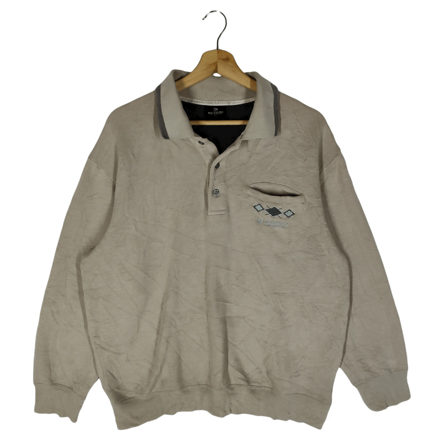 image of Dunlop Motorsports Sweaters in Beige, Men's (Size Large)