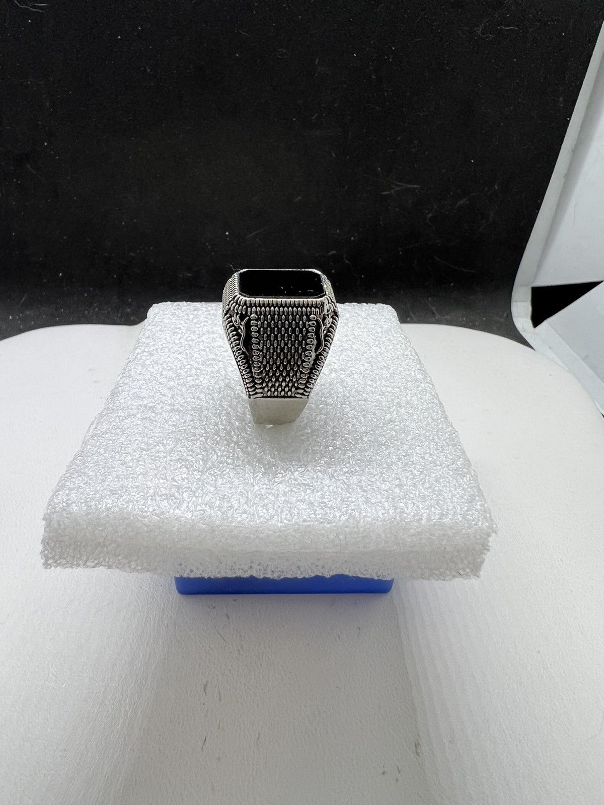 Jewelry Black CZ Tibetan Silver Ring - Size 8 Size ONE SIZE - 4 Thumbnail