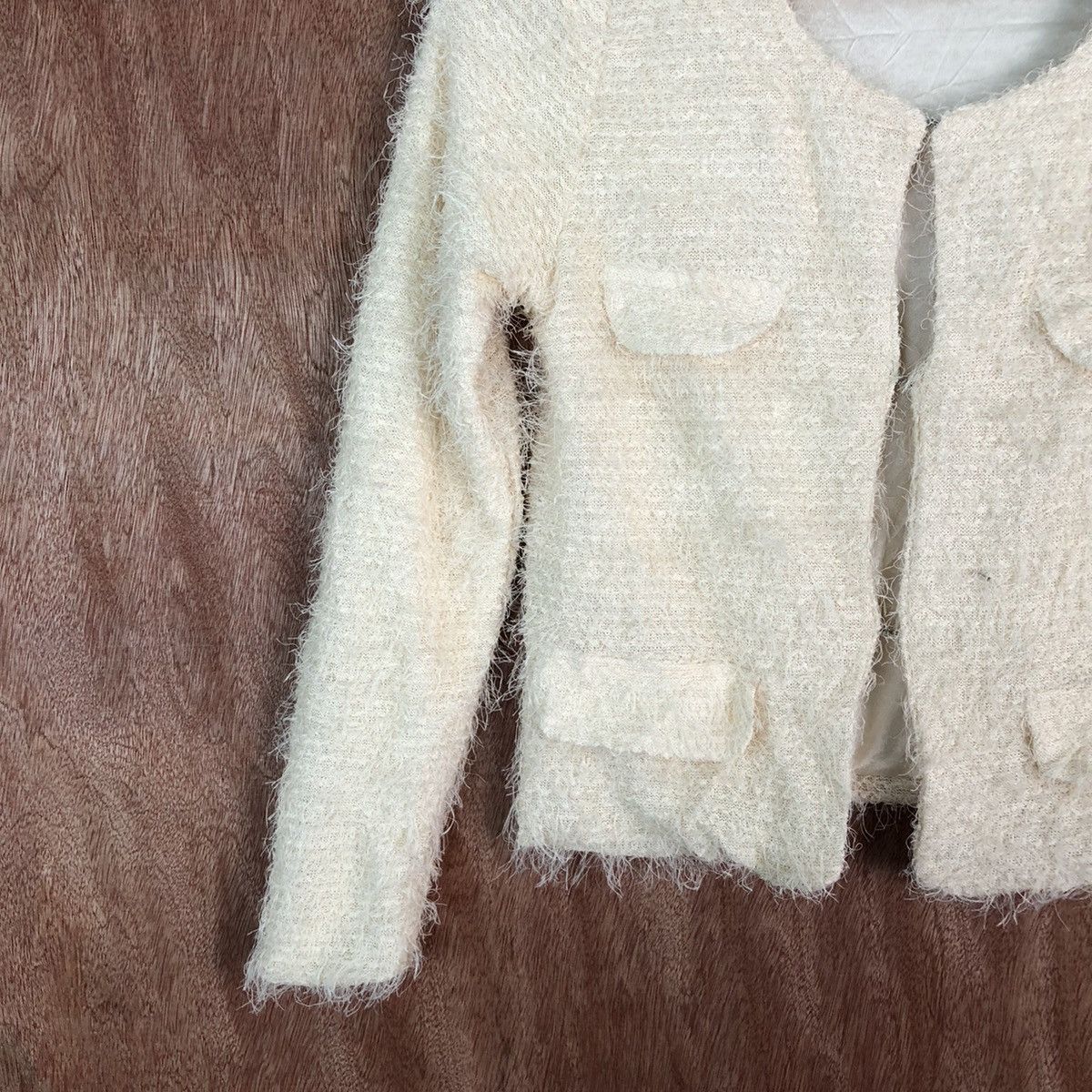 Japanese Brand A.V.V Standard Shag Shaggy Fur Mohair Knitwear #6624 Size S / US 4 / IT 40 - 4 Thumbnail