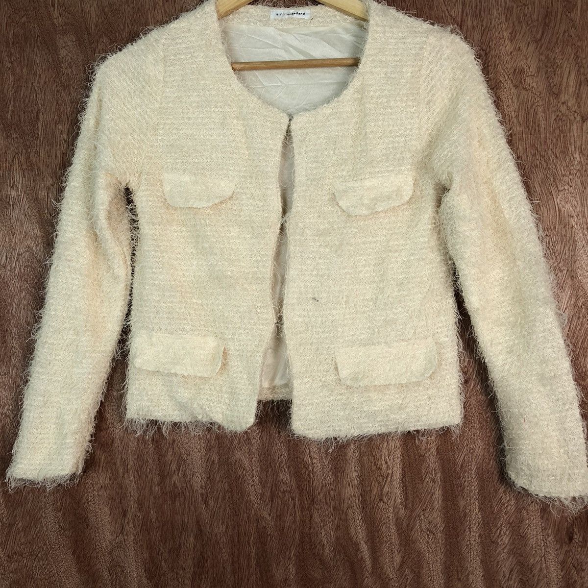 Japanese Brand A.V.V Standard Shag Shaggy Fur Mohair Knitwear #6624 Size S / US 4 / IT 40 - 3 Thumbnail