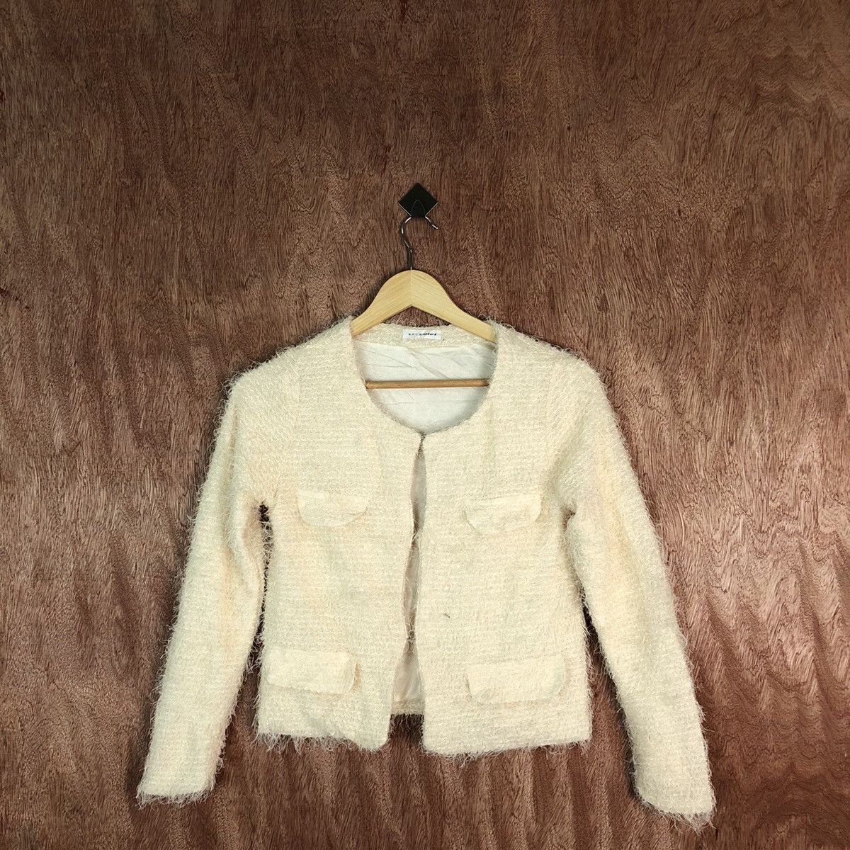 Japanese Brand A.V.V Standard Shag Shaggy Fur Mohair Knitwear #6624 Size S / US 4 / IT 40 - 1 Thumbnail
