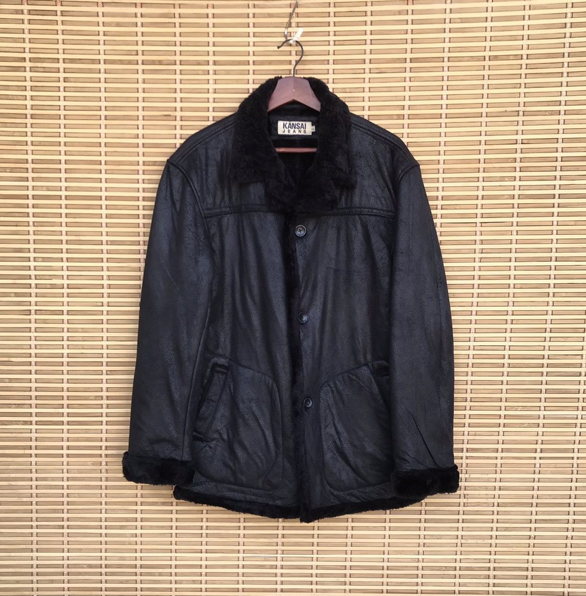 Kansai Yamamoto Iconic! Designer Kansai yamamoto faux leather sherpa lining Size US XL / EU 56 / 4 - 1 Thumbnail