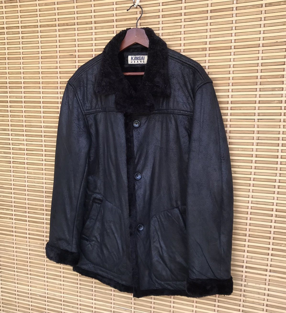 Kansai Yamamoto Iconic! Designer Kansai yamamoto faux leather sherpa lining Size US XL / EU 56 / 4 - 3 Thumbnail