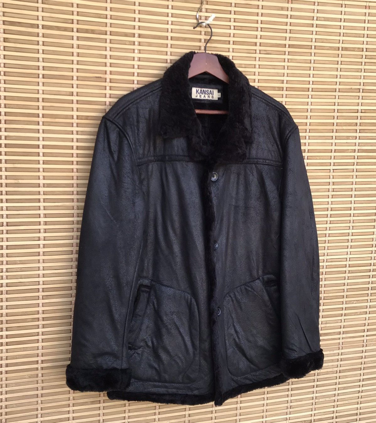 Kansai Yamamoto Iconic! Designer Kansai yamamoto faux leather sherpa lining Size US XL / EU 56 / 4 - 2 Thumbnail