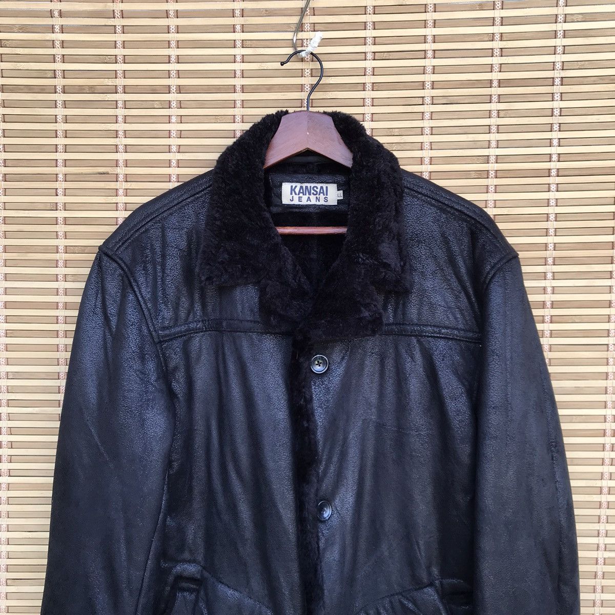 Kansai Yamamoto Iconic! Designer Kansai yamamoto faux leather sherpa lining Size US XL / EU 56 / 4 - 4 Thumbnail
