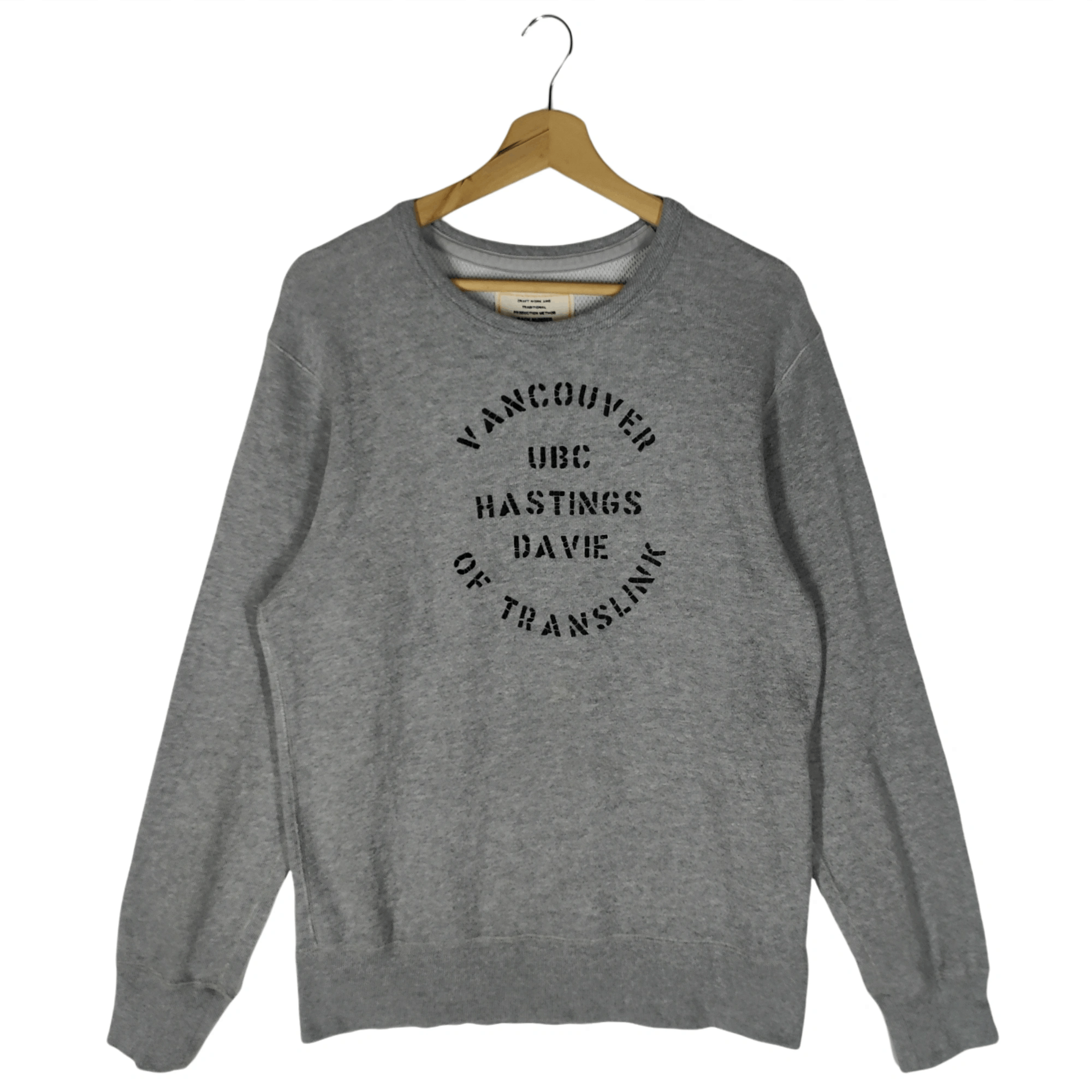 image of Vintage Back Number Sweatshirts in Grey, Men's (Size Large)