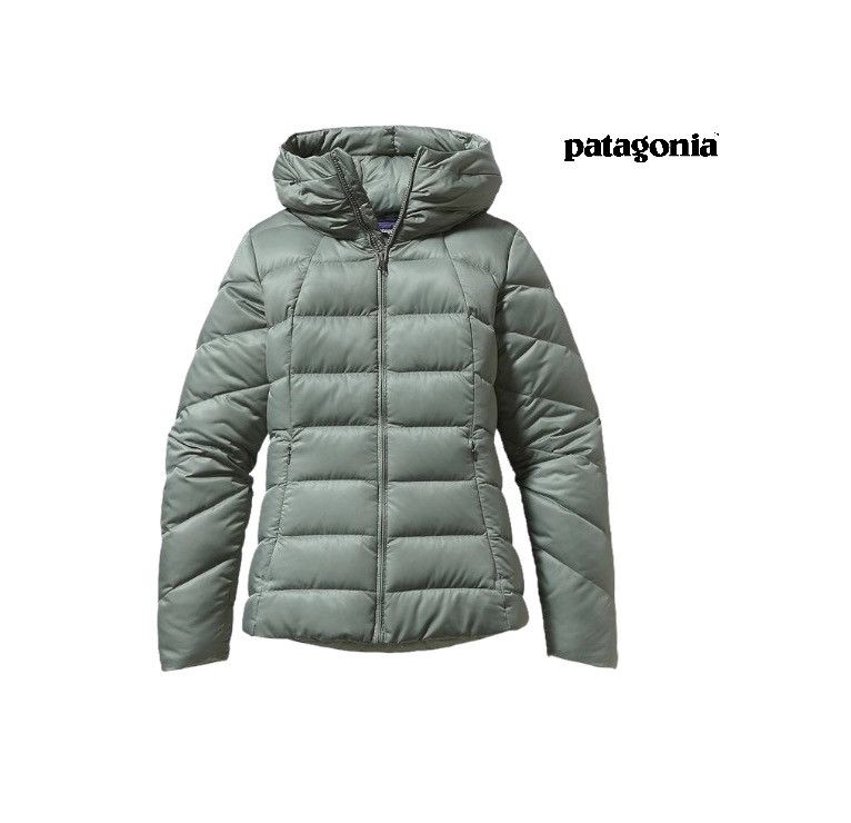 image of Patagonia Downtown Loft Puffer Women Jacket in Light Green (Size Small)