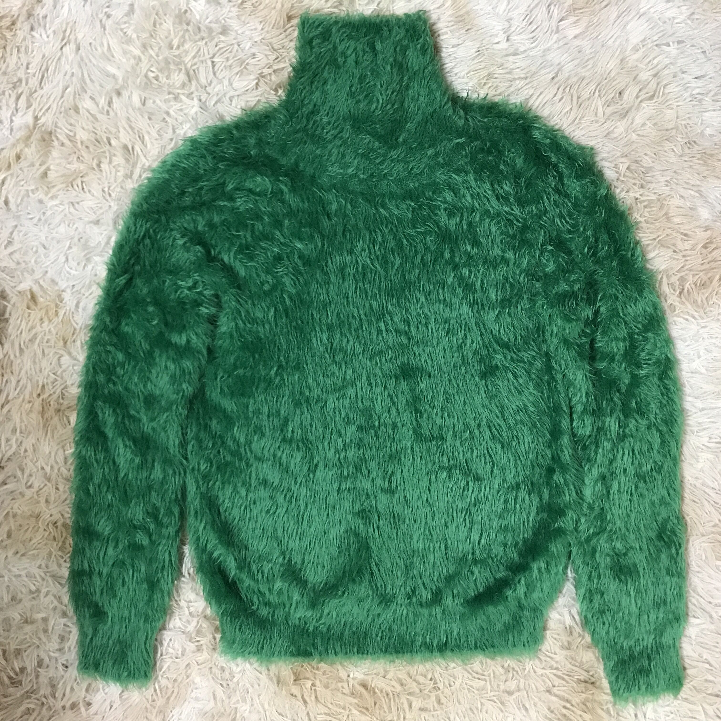 image of John Lawrence Sullivan Grinch Mohair Sweater in Green, Men's (Size Medium)