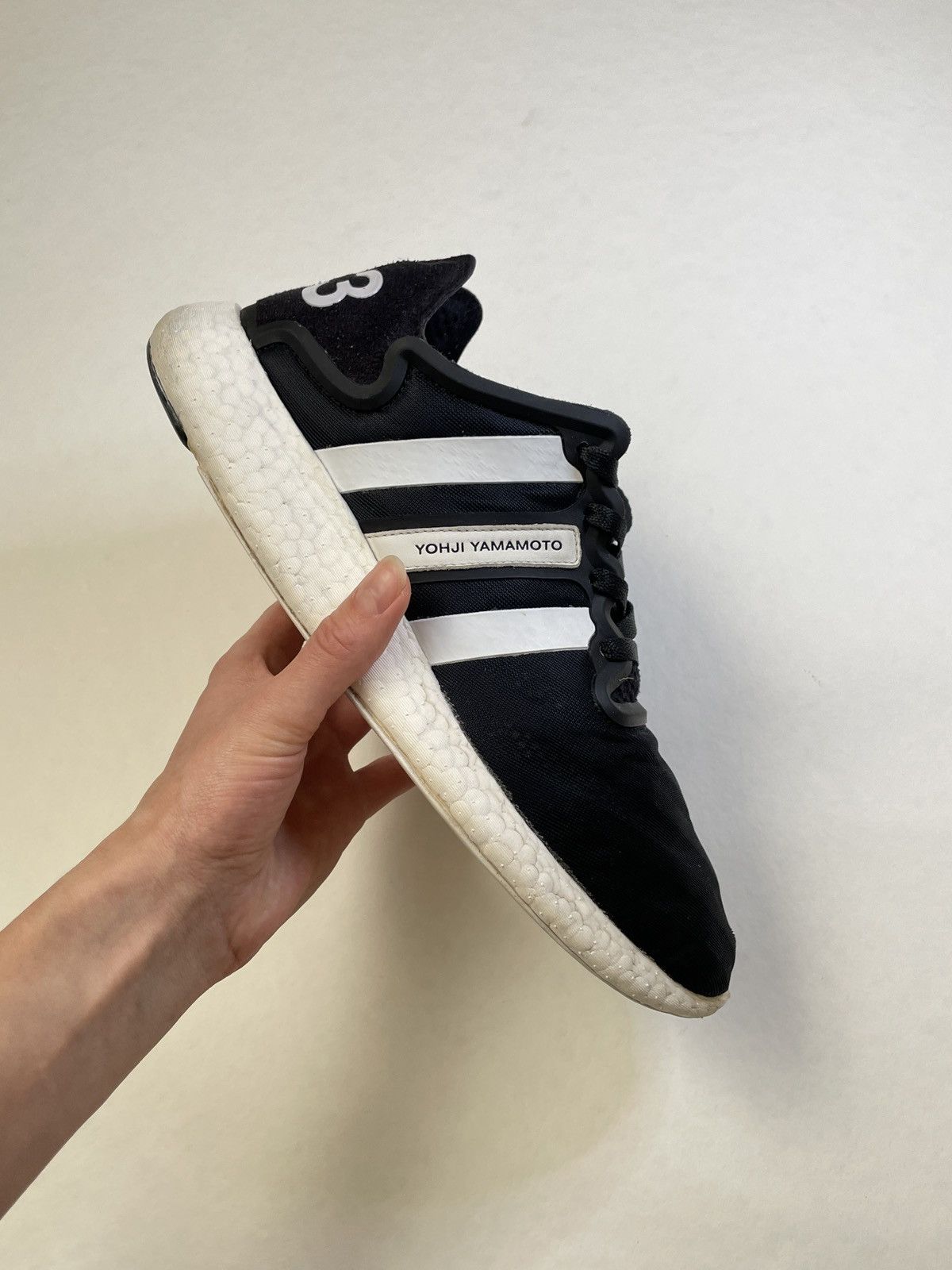 Adidas Y3 Run Boost Black White Sneakers Size US 10.5 / EU 43-44 - 4 Thumbnail