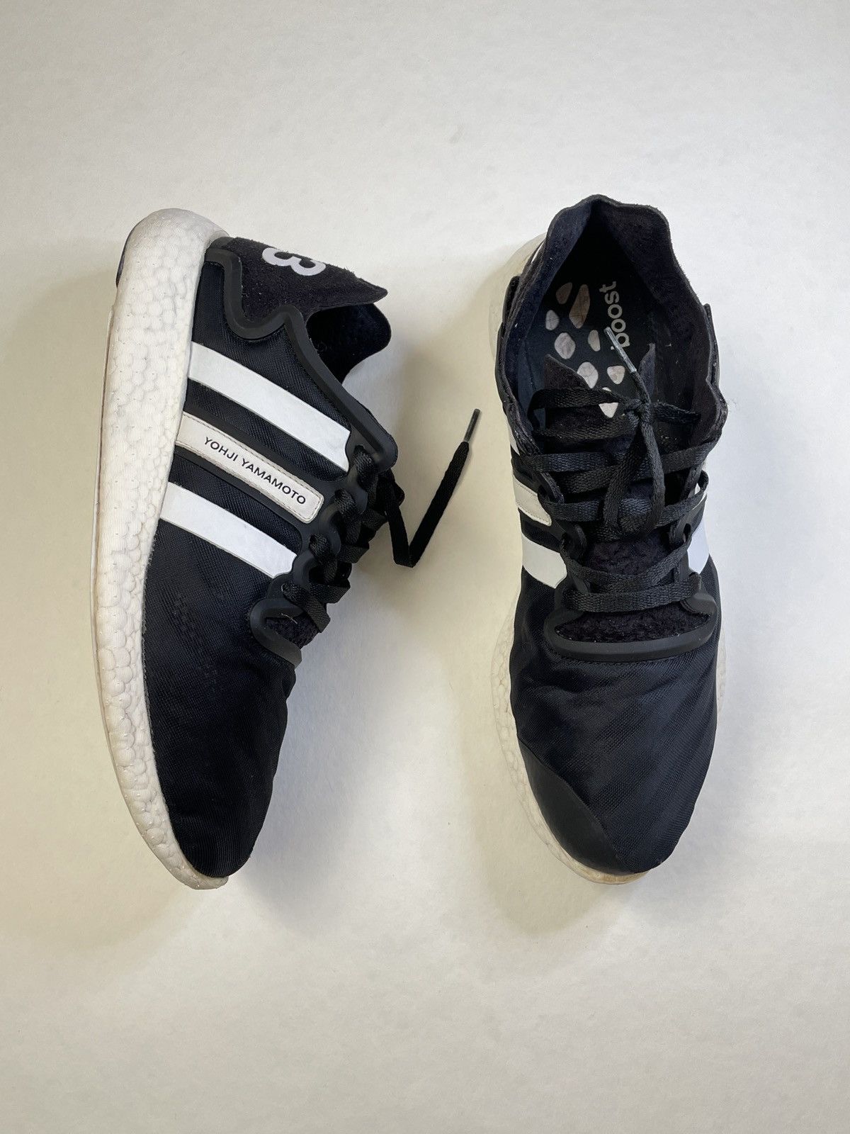 Adidas Y3 Run Boost Black White Sneakers Size US 10.5 / EU 43-44 - 2 Thumbnail