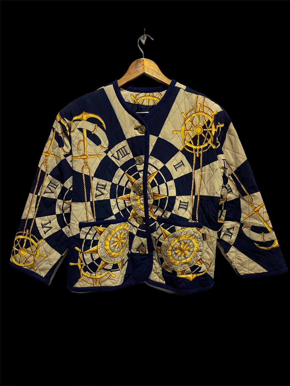 image of Vintage Kei-Two K-2 Japan Jacket Like Style Hermes Full Print Nice in Black, Men's (Size Medium)
