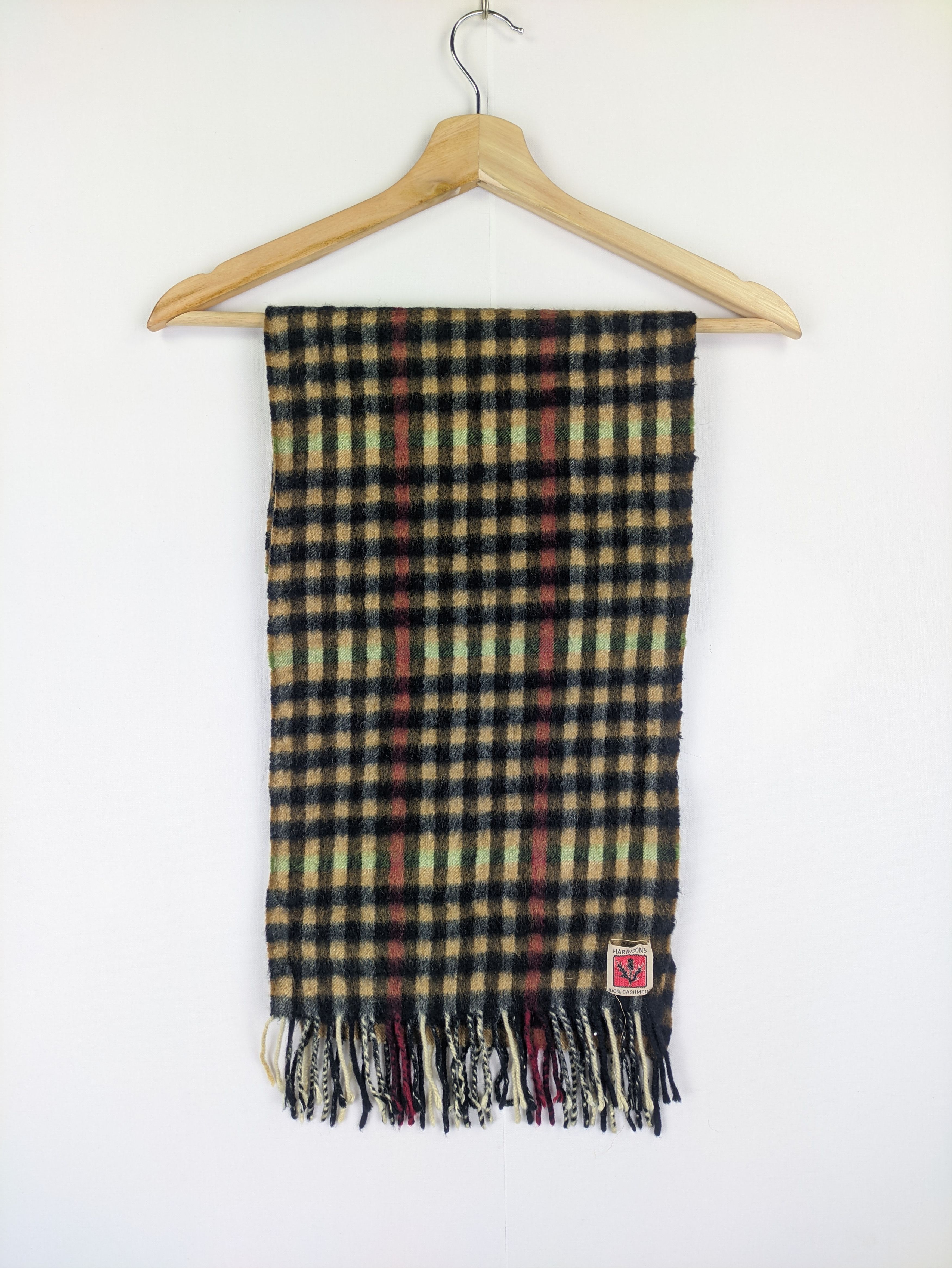 Other Steals🔥Scarf Muffler Harrison Checkered Cashmere Size ONE SIZE - 1 Thumbnail