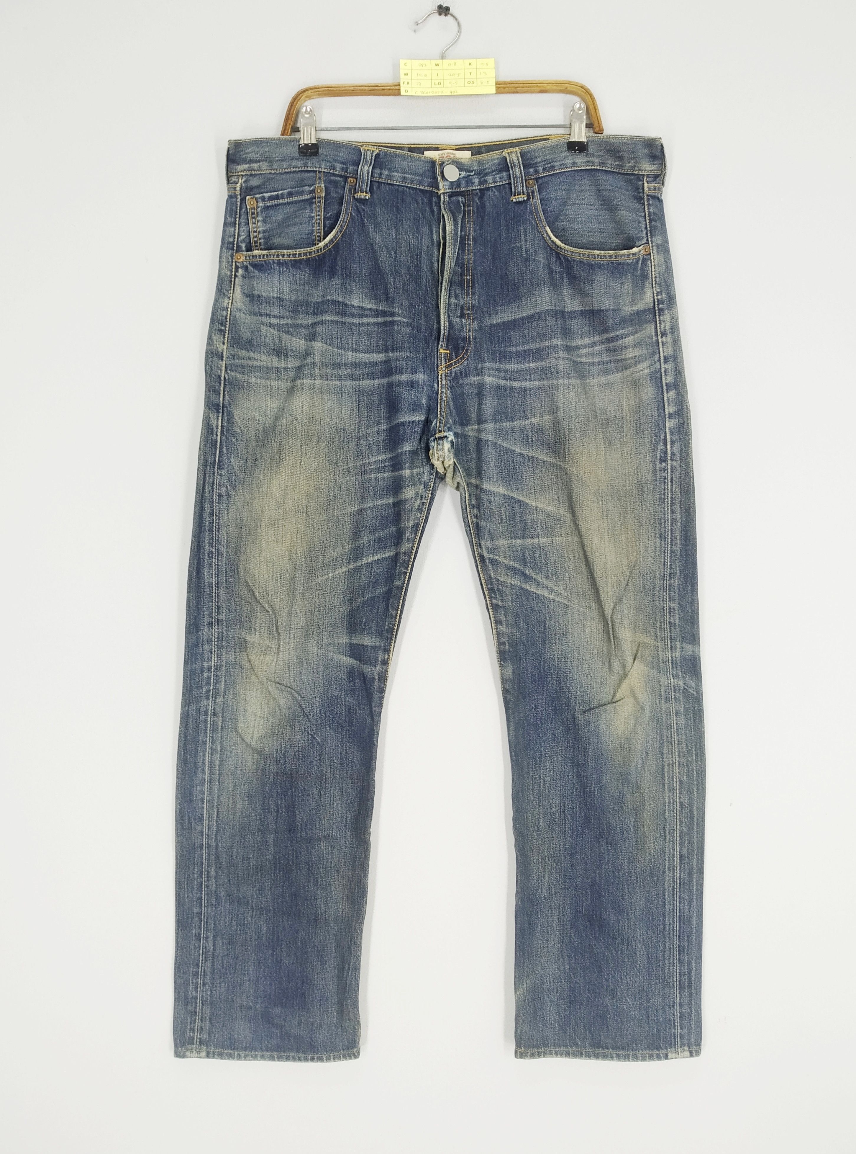 image of Distressed Denim x Levis Vintage Levis's 501 Stonewash Ripped Denim Jeans Grunge in Stonewash Blue 