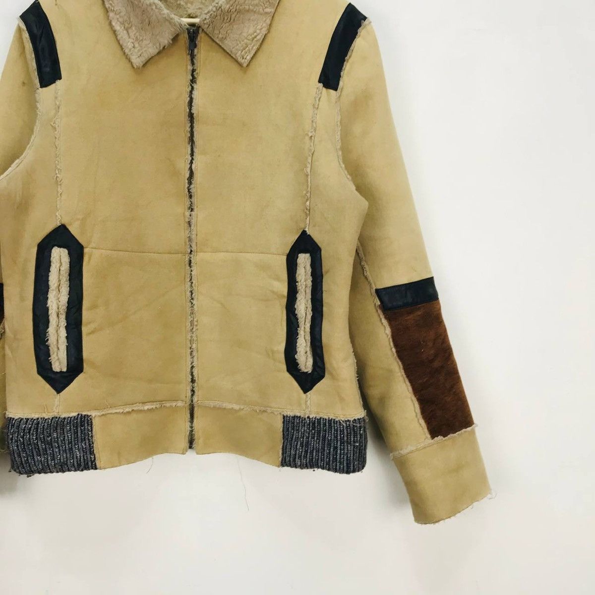 Zara Zara Deconstructed Distressed faux leather sherpa lining Size US M / EU 48-50 / 2 - 5 Thumbnail