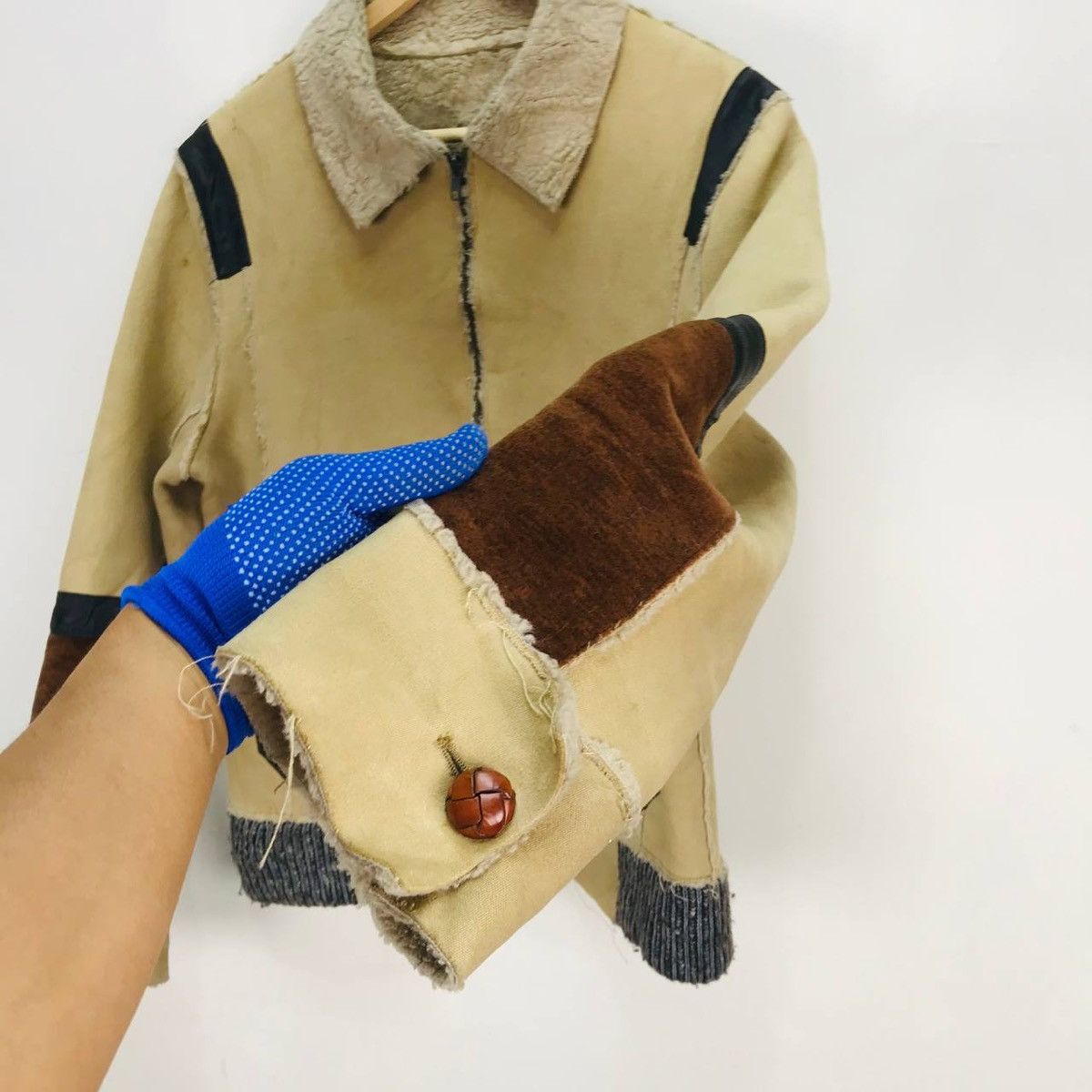 Zara Zara Deconstructed Distressed faux leather sherpa lining Size US M / EU 48-50 / 2 - 10 Thumbnail