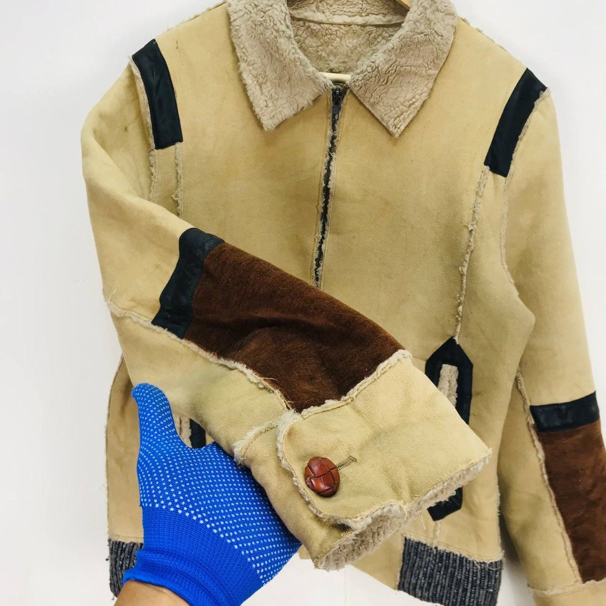 Zara Zara Deconstructed Distressed faux leather sherpa lining Size US M / EU 48-50 / 2 - 6 Thumbnail