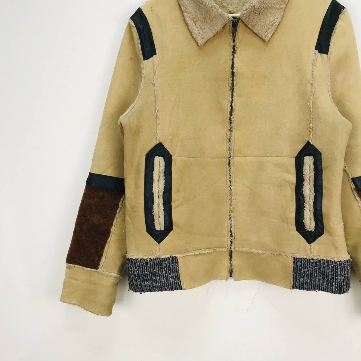 Zara Zara Deconstructed Distressed faux leather sherpa lining Size US M / EU 48-50 / 2 - 3 Thumbnail