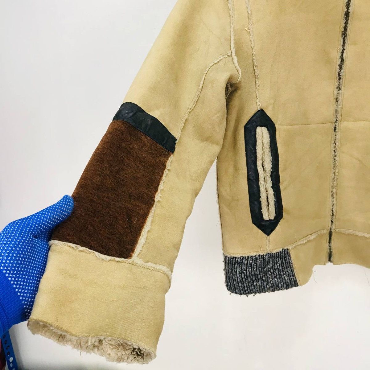 Zara Zara Deconstructed Distressed faux leather sherpa lining Size US M / EU 48-50 / 2 - 4 Thumbnail