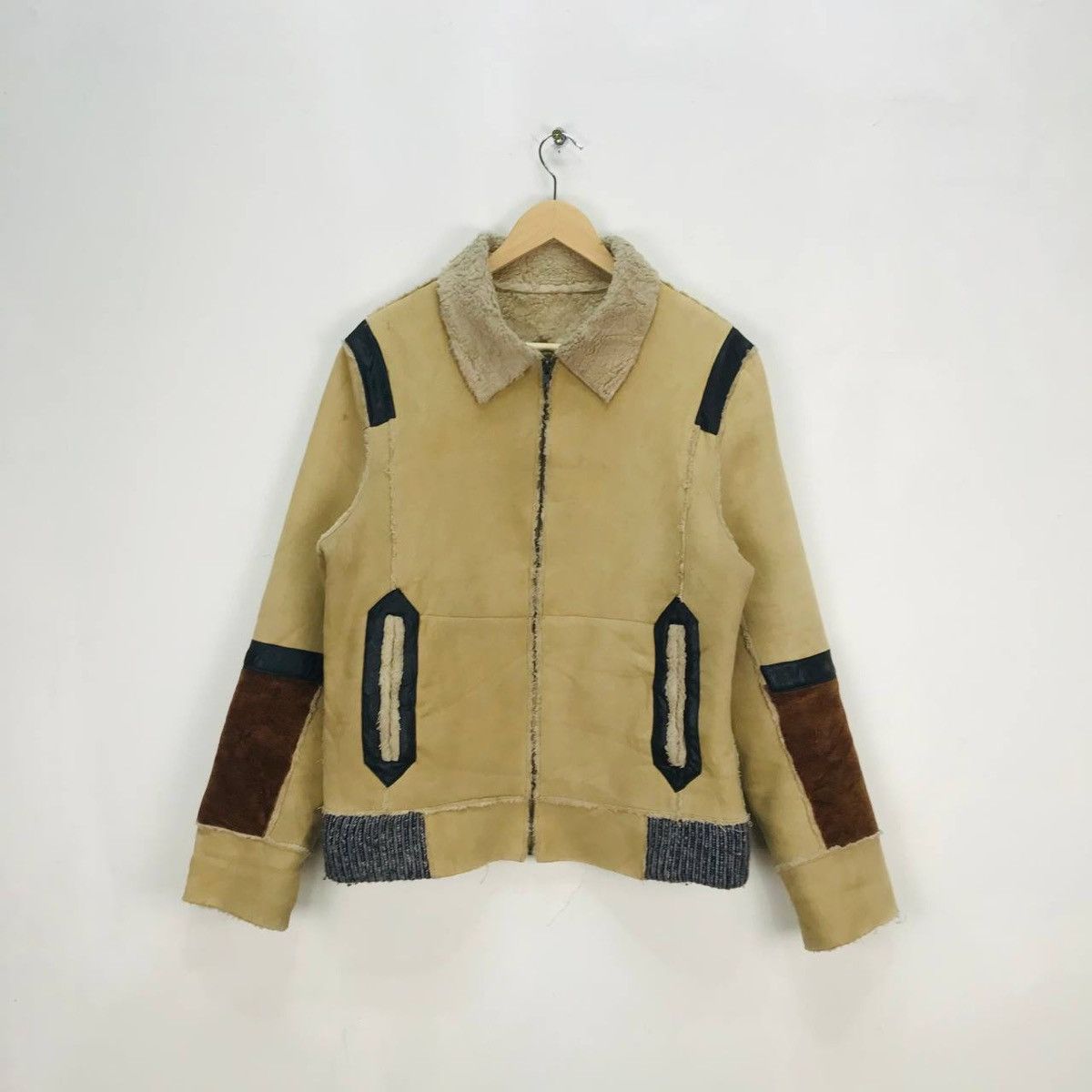 Zara Zara Deconstructed Distressed faux leather sherpa lining Size US M / EU 48-50 / 2 - 1 Thumbnail
