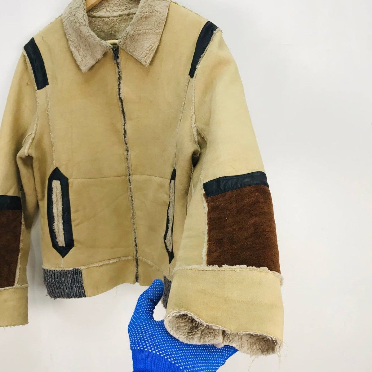Zara Zara Deconstructed Distressed faux leather sherpa lining Size US M / EU 48-50 / 2 - 7 Thumbnail