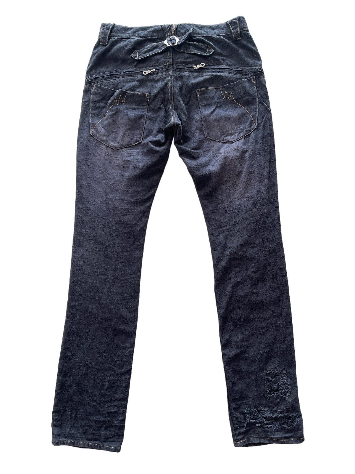 PPFM Ppfm Distressed Navy Blue Pants Size US 30 / EU 46 - 2 Thumbnail