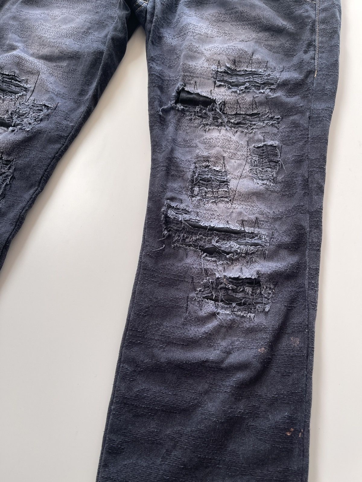 PPFM Ppfm Distressed Navy Blue Pants Size US 30 / EU 46 - 11 Thumbnail