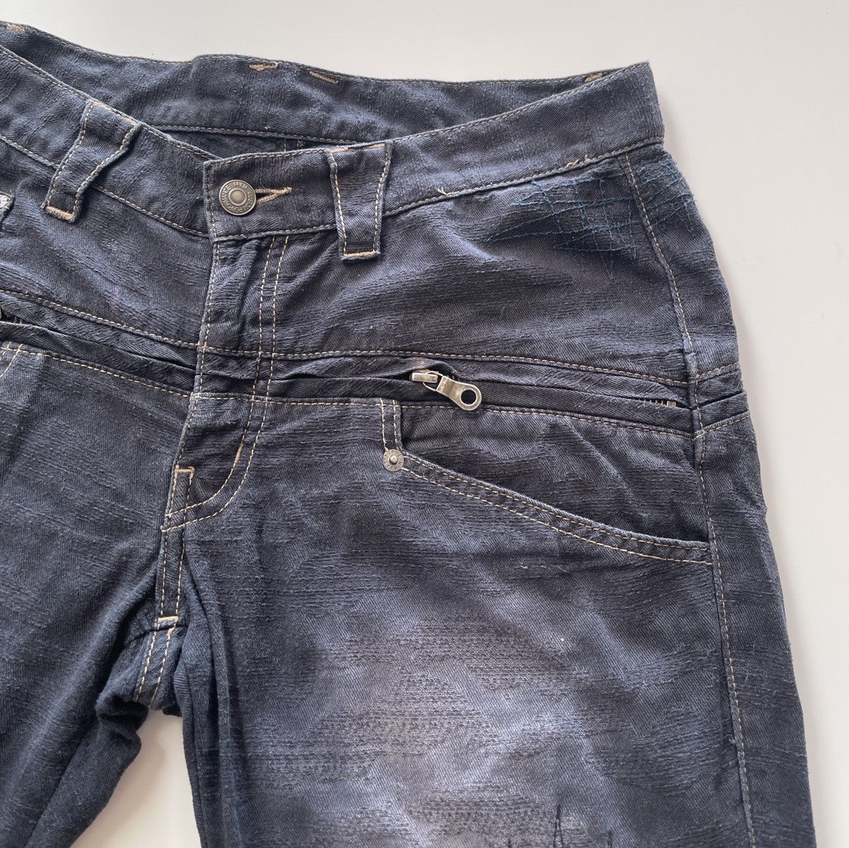 PPFM Ppfm Distressed Navy Blue Pants Size US 30 / EU 46 - 8 Thumbnail