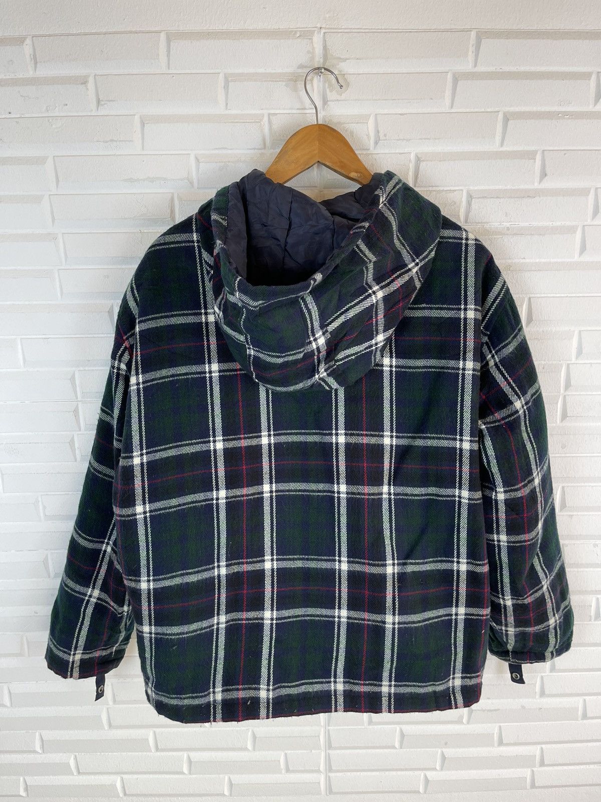 Vintage × Zippo Vintage Tartan Checked Hoodie Zippo Size US L / EU 52-54 / 3 - 4 Thumbnail