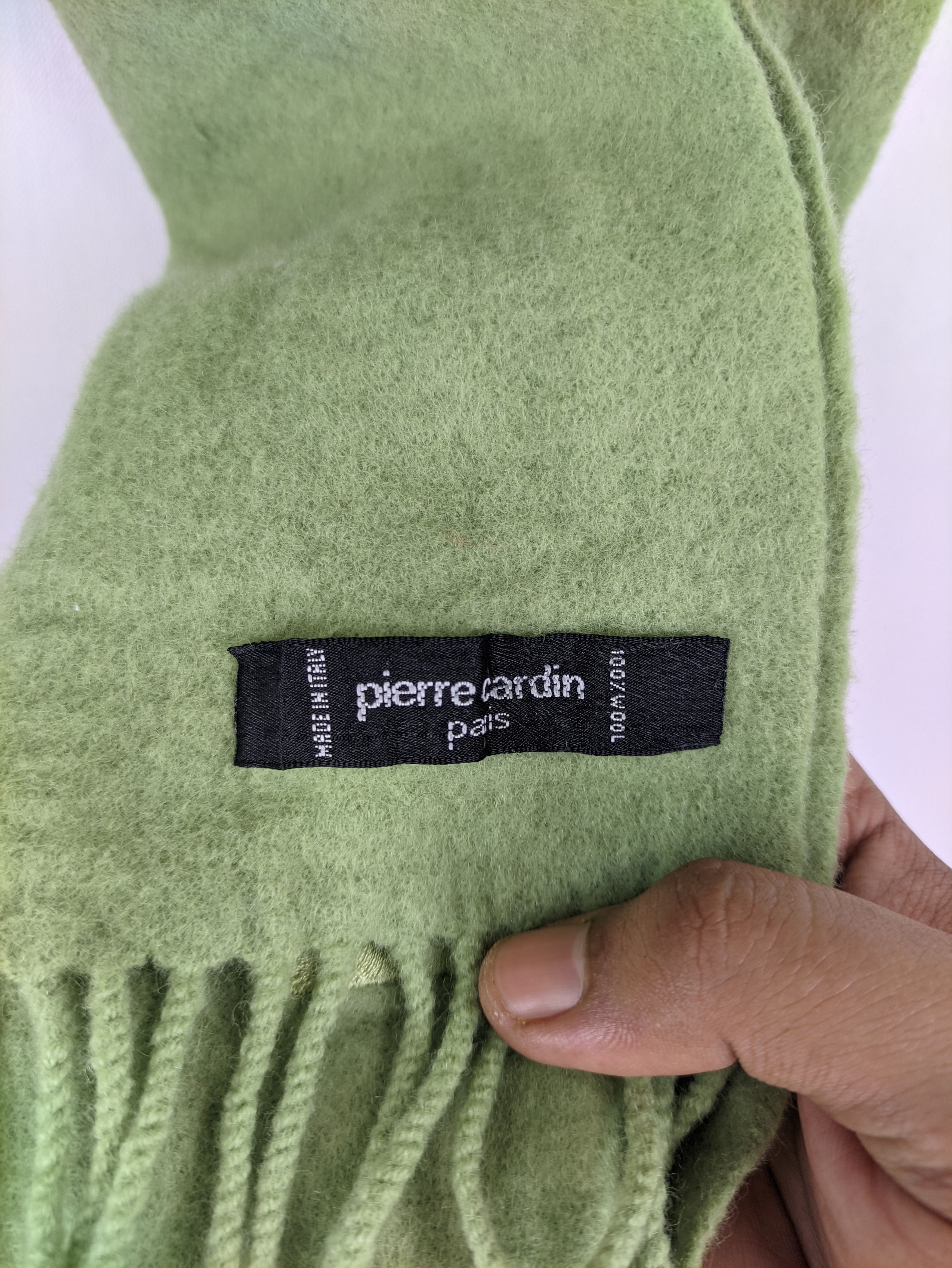 Pierre Cardin × Vintage Steals🔥Scarf Muffler Pierre Cardin Plain Green Size ONE SIZE - 3 Thumbnail