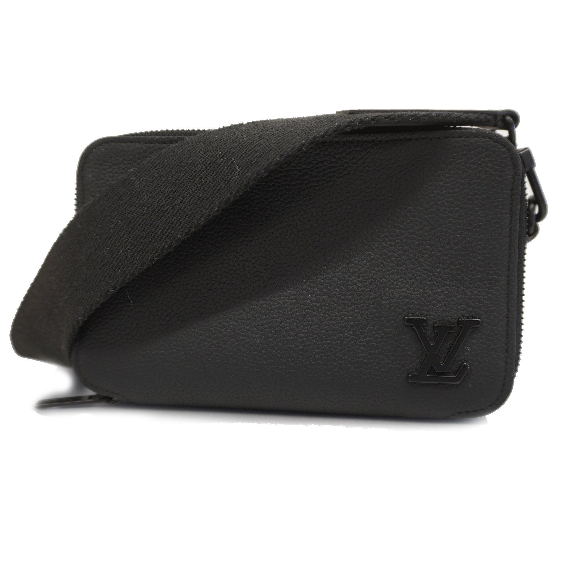 Louis Vuitton Bag LV Aerogram Alpha Wearable Noir Black Shoulder Pochette  Men's Grain Calf Leather M59161 LOUISVUITTON