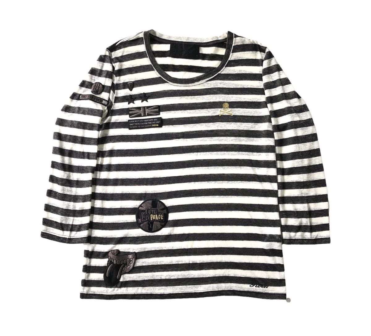 Roen Roen Mastermind Skull Stripes Sex Punk Patches Tshirt Size M / US 6-8 / IT 42-44 - 1 Thumbnail