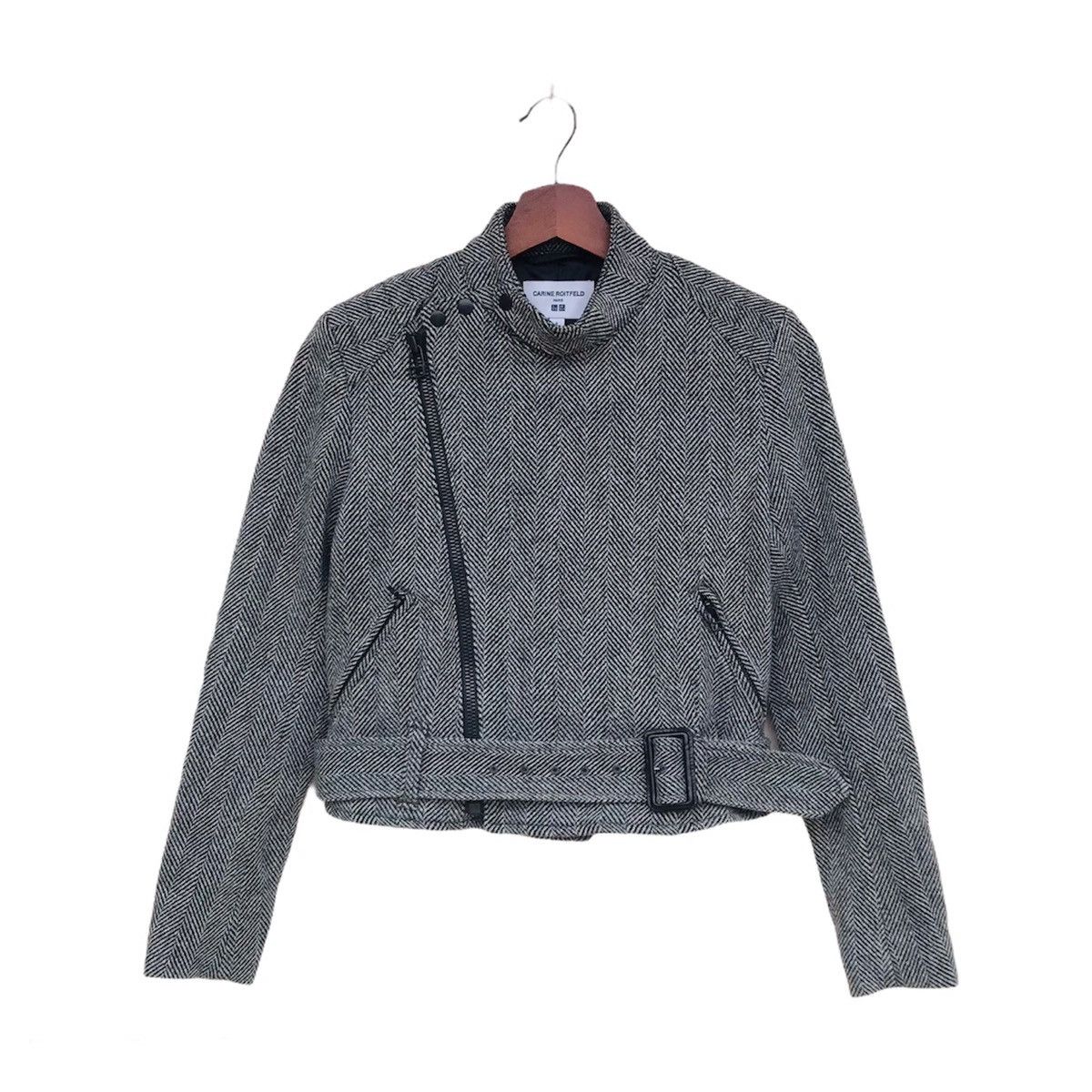 Designer Carine Roitfeld designer asymmetrical cropped jacket Size S / US 4 / IT 40 - 1 Thumbnail