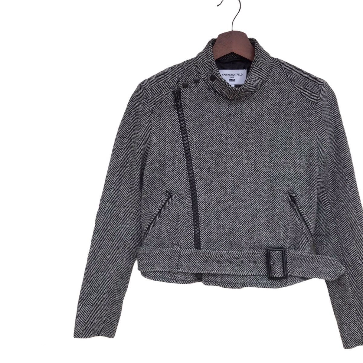 Designer Carine Roitfeld designer asymmetrical cropped jacket Size S / US 4 / IT 40 - 2 Thumbnail