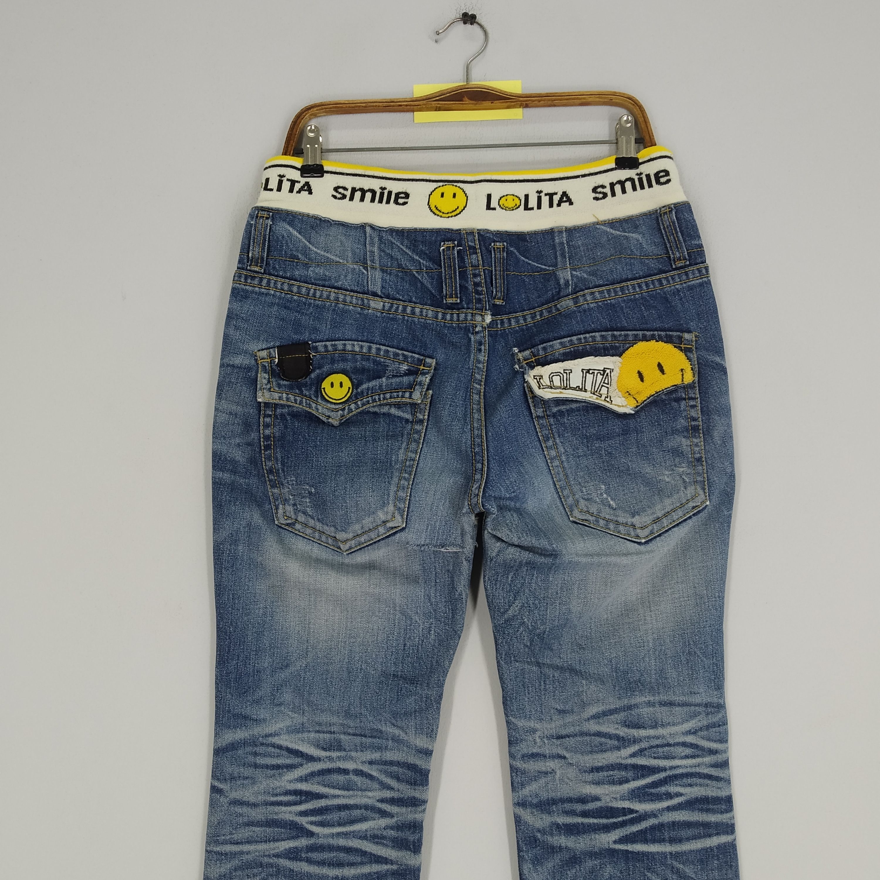 Japanese Brand Vintage Lolita Stonewash Denim Jeans Smiley Inspired Kapital Size US 34 / EU 50 - 4 Thumbnail