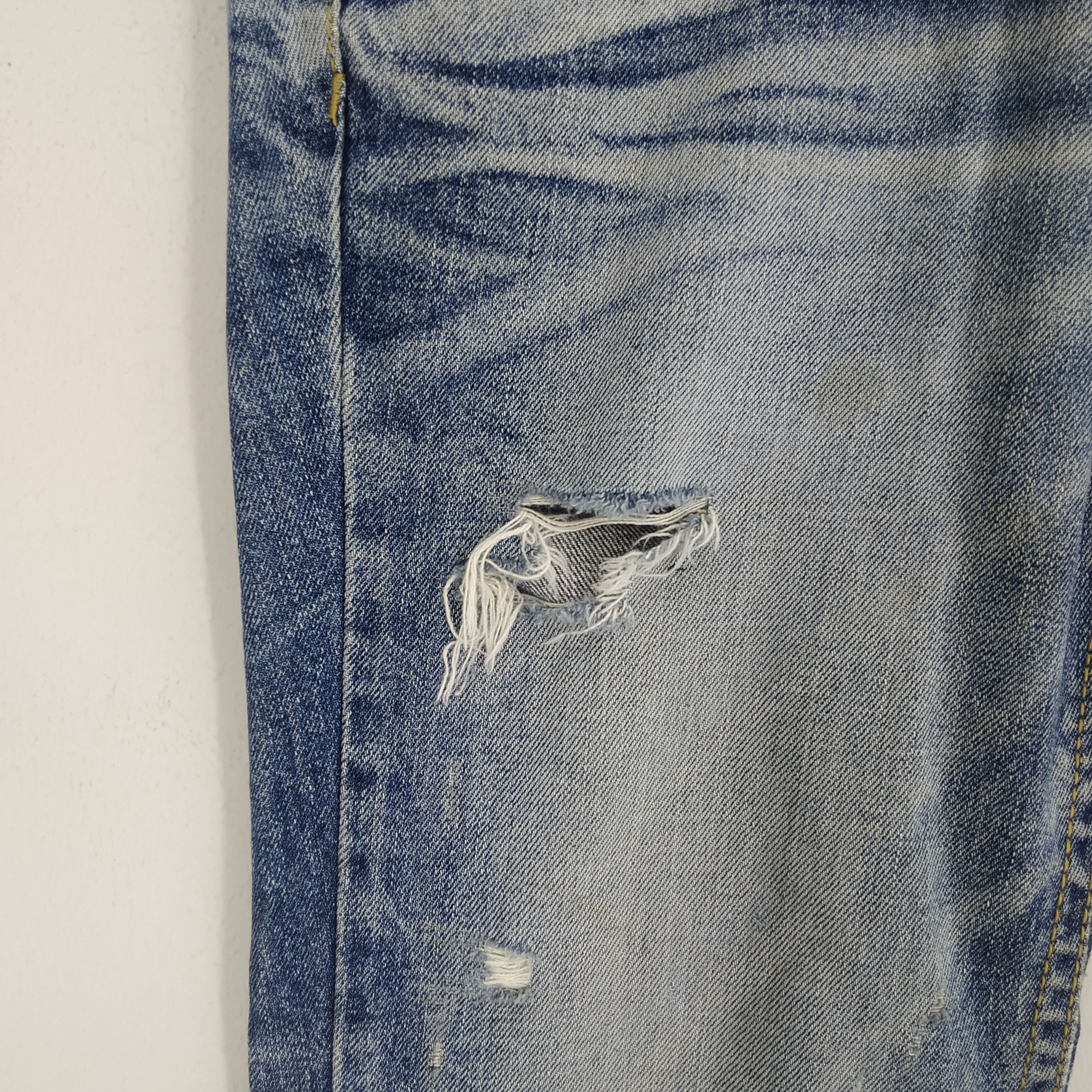 Japanese Brand Vintage Lolita Stonewash Denim Jeans Smiley Inspired Kapital Size US 34 / EU 50 - 6 Thumbnail