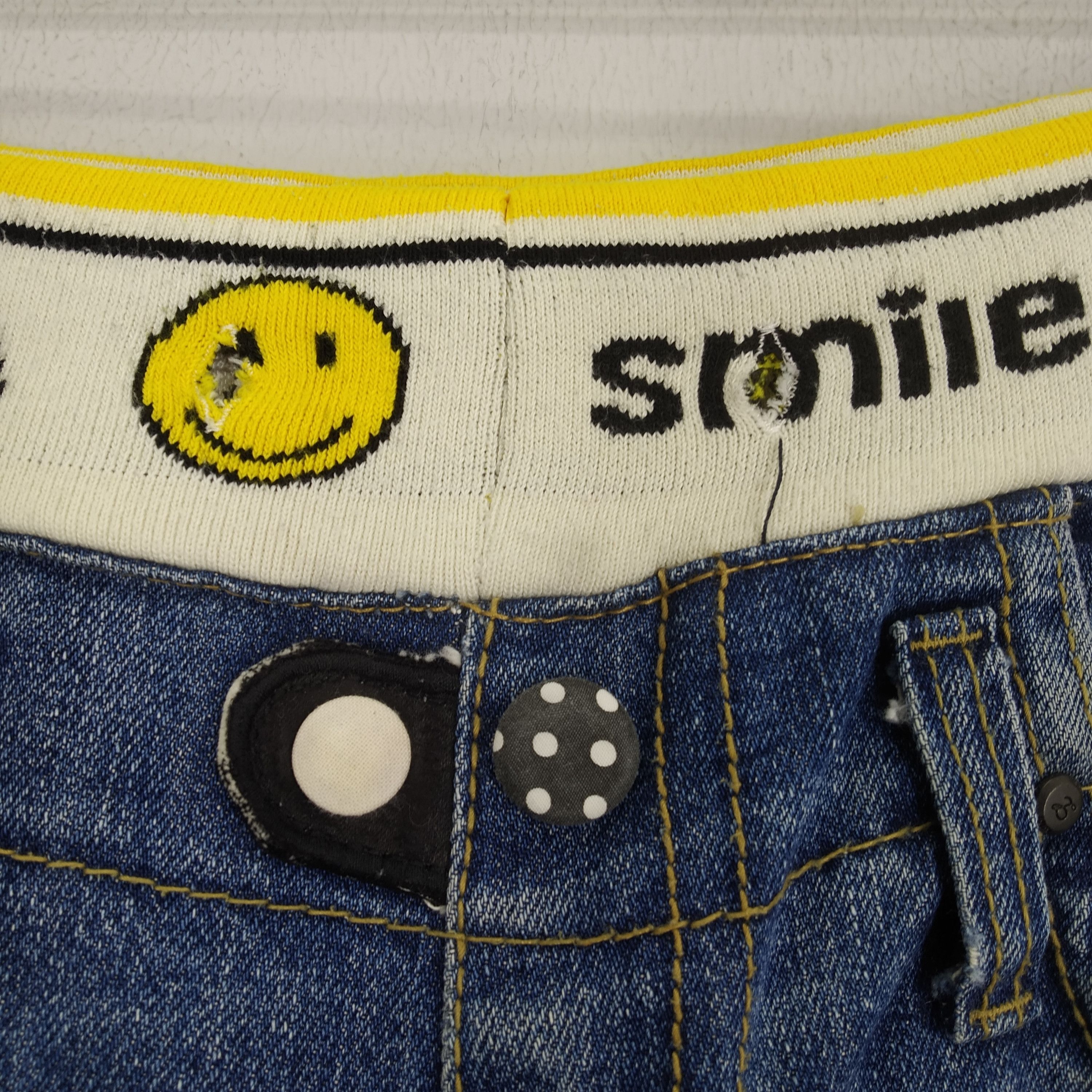 Japanese Brand Vintage Lolita Stonewash Denim Jeans Smiley Inspired Kapital Size US 34 / EU 50 - 7 Thumbnail