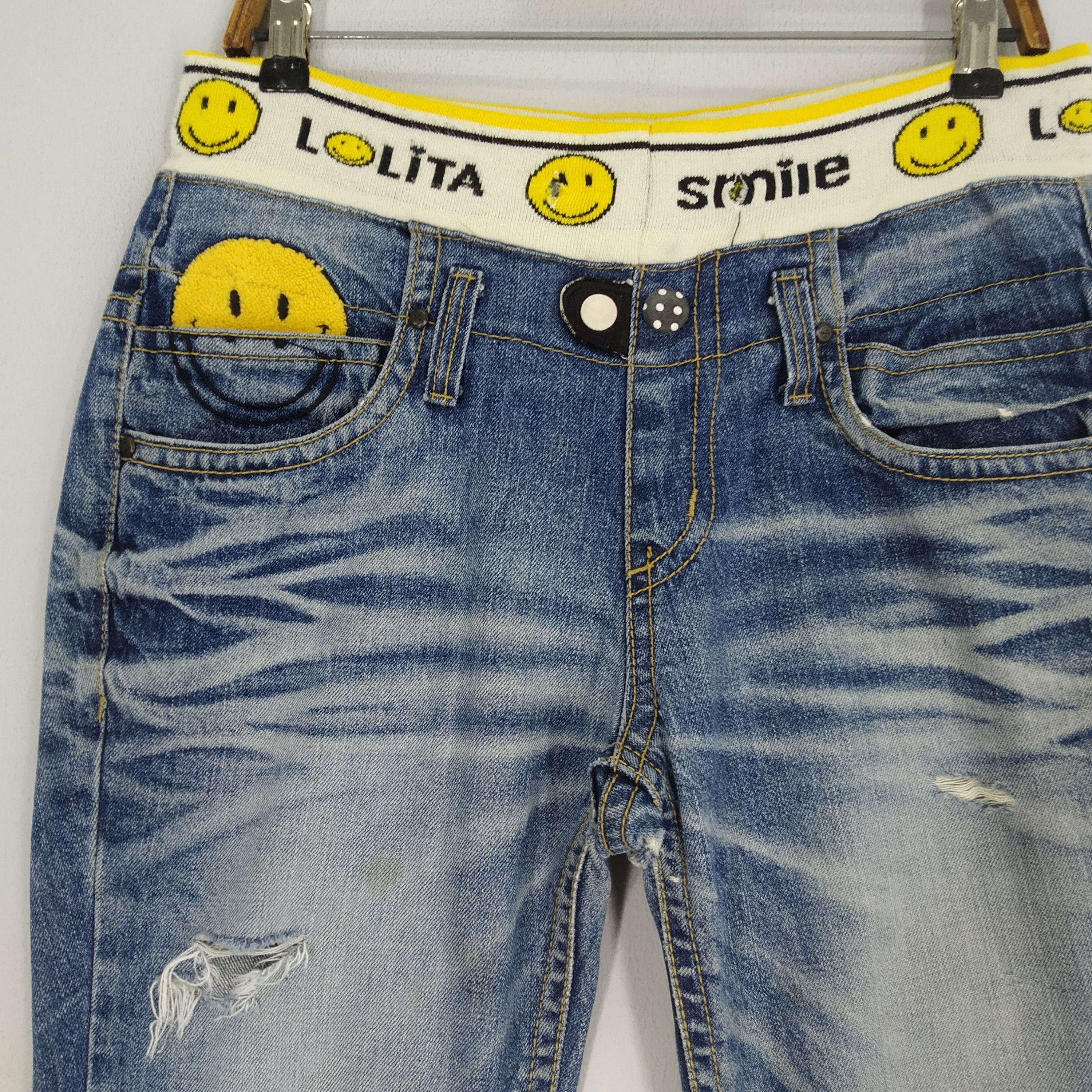 Japanese Brand Vintage Lolita Stonewash Denim Jeans Smiley Inspired Kapital Size US 34 / EU 50 - 5 Thumbnail