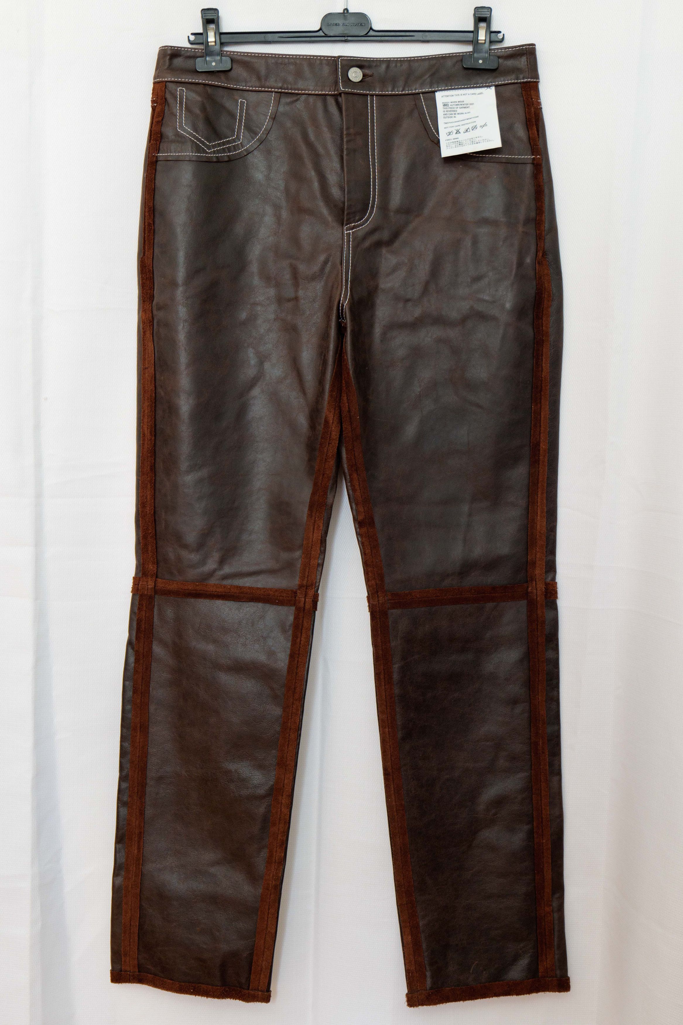 パンツ Maison Margiela - leather pants Pants】MM6 Maison Margiela 22SS 5-Pocket Leather Pants