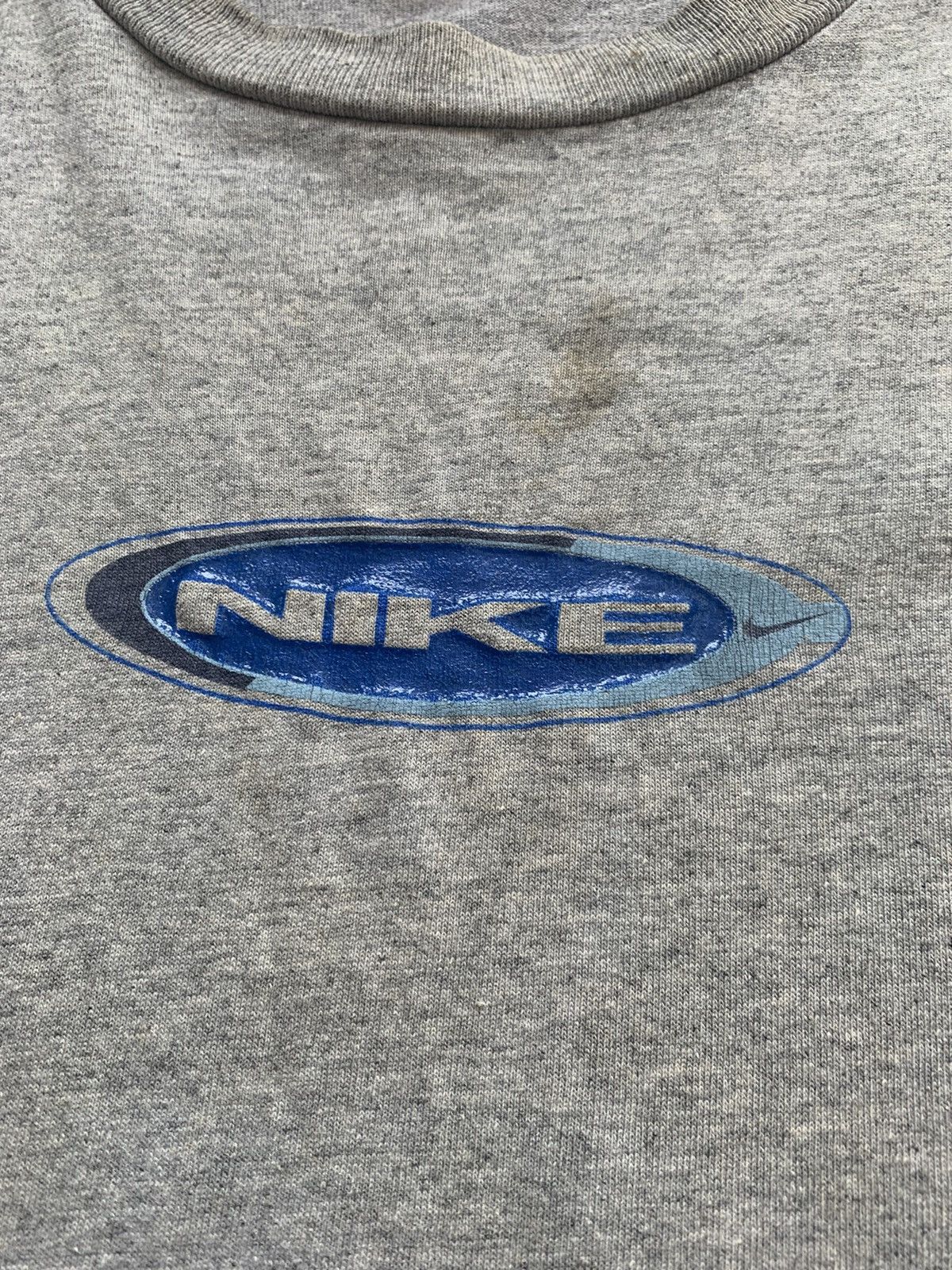 Nike Vintage thrashed Nike Centre Spellout Tshirt big Logo Size US L / EU 52-54 / 3 - 3 Thumbnail