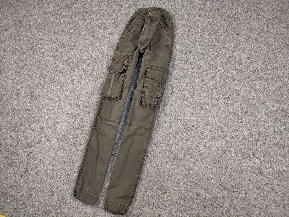 Japanese Brand Vintage Cargo Pants Travis Scott Japan Zip Pocket Olive Size US 33 - 2 Thumbnail