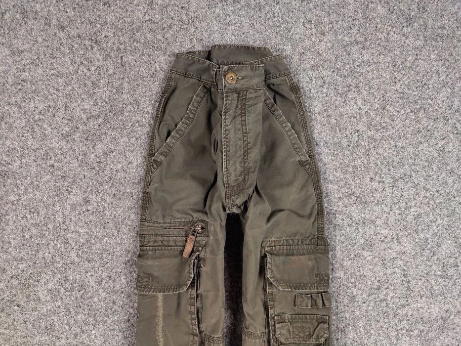 Japanese Brand Vintage Cargo Pants Travis Scott Japan Zip Pocket Olive Size US 33 - 3 Thumbnail